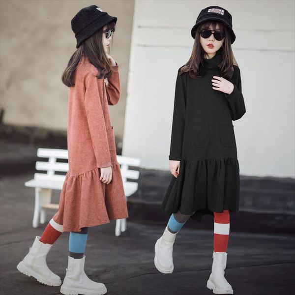 early autumn and winter teenage girl dress girls turtleneck casual midi long warm children clothes elegant dress, 9266, Red;yellow
early autumn and winter teenage girl dress girls turtleneck casual midi long warm children clothes elegant dress, 9266, Red;yellow