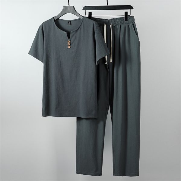 large size men's clothing vintage tracksuit husband summer white home suit linen t shirt fashion male set chinese 8xl 9xl 210722, Gray
large size men's clothing vintage tracksuit husband summer white home suit linen t shirt fashion male set chinese 8xl 9xl 210722, Gray