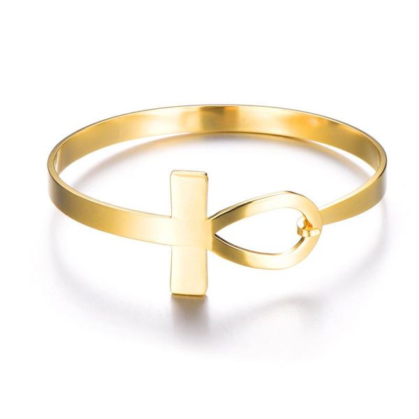 link, chain euro-american smooth stainless steel ancient egyptian cross titanium bracelet amulet anka handwear suit, Black
link, chain euro-american smooth stainless steel ancient egyptian cross titanium bracelet amulet anka handwear suit, Black