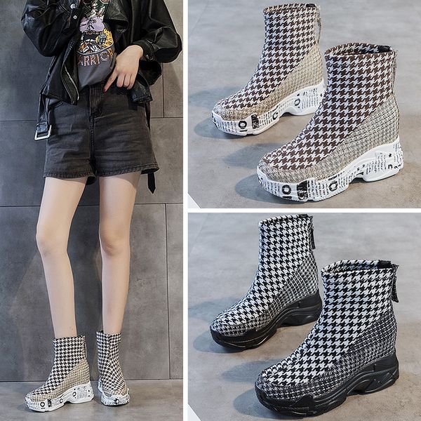 short sho 2021 autumn increased thick sole single women's knitted low tube casual boots children's and ankle boots, Black
short sho 2021 autumn increased thick sole single women's knitted low tube casual boots children's and ankle boots, Black
