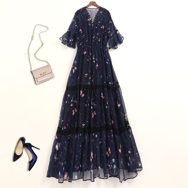 dresses 4xl 5xl summer women long chiffon plus size dress lace patchwork v-neck flare sleeve butterfly print navy blue dresses jc92, Black;gray
dresses 4xl 5xl summer women long chiffon plus size dress lace patchwork v-neck flare sleeve butterfly print navy blue dresses jc92, Black;gray