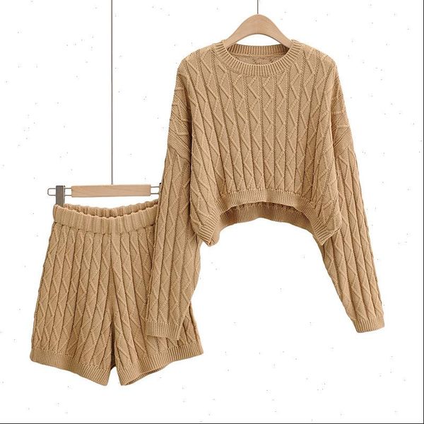 knit sweater short 2 pieces womens tracksuits set casual knitted pullover pants twopiece outfit solid color sets, Gray
knit sweater short 2 pieces womens tracksuits set casual knitted pullover pants twopiece outfit solid color sets, Gray