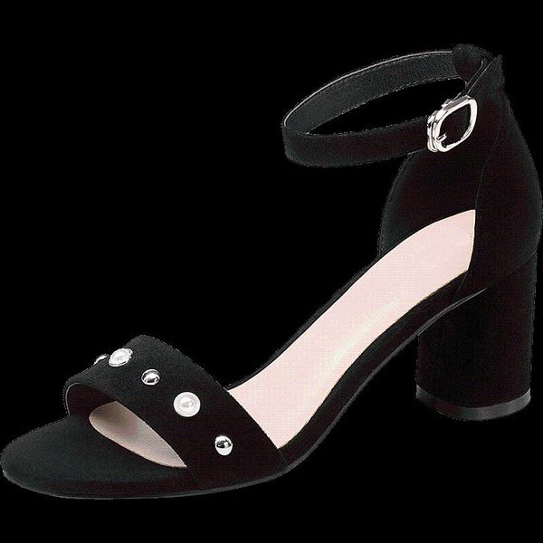 sandals summer women's rhinestone crystals heels peep toe clear slippers square heeled ladies shoes pumpl, Black
sandals summer women's rhinestone crystals heels peep toe clear slippers square heeled ladies shoes pumpl, Black