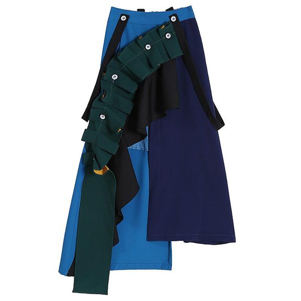 skirts patchwork women pleated skirt long irregular splice casual womens spring brand gothic high street streetwear faldas, Black
skirts patchwork women pleated skirt long irregular splice casual womens spring brand gothic high street streetwear faldas, Black