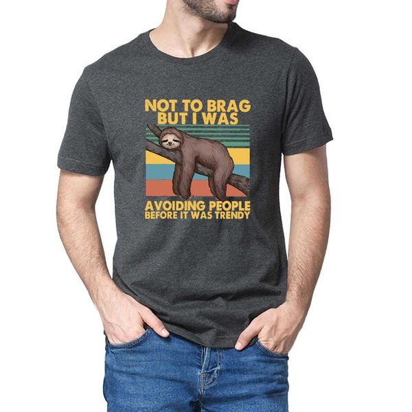 men's t-shirts cotton funny sloth not to brag but i was avoiding people before it trendy summer novelty short sleeve t-shirt, White;black
men's t-shirts cotton funny sloth not to brag but i was avoiding people before it trendy summer novelty short sleeve t-shirt, White;black