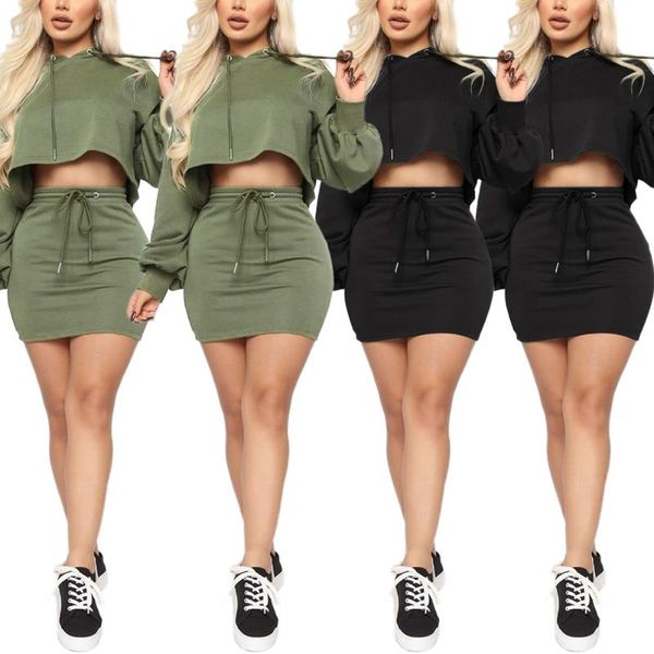 two piece dress bikitique hoodie tie solid skirt set knitted stretch short buttock women casual sport party, White
two piece dress bikitique hoodie tie solid skirt set knitted stretch short buttock women casual sport party, White