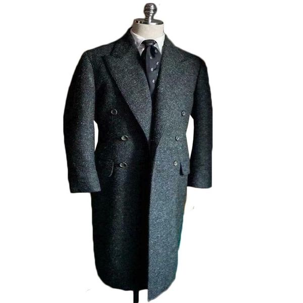 herringbone men suits black wool thick fashion custom made long coat winter lapel business jacket men's & blazers, White;black
herringbone men suits black wool thick fashion custom made long coat winter lapel business jacket men's & blazers, White;black