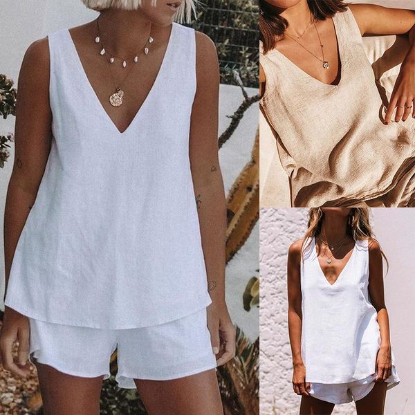women's tracksuits cotton linen short sets two pieces sale v neck sleeveless loose t-shirt wide leg suits wdc8020, Gray
women's tracksuits cotton linen short sets two pieces sale v neck sleeveless loose t-shirt wide leg suits wdc8020, Gray