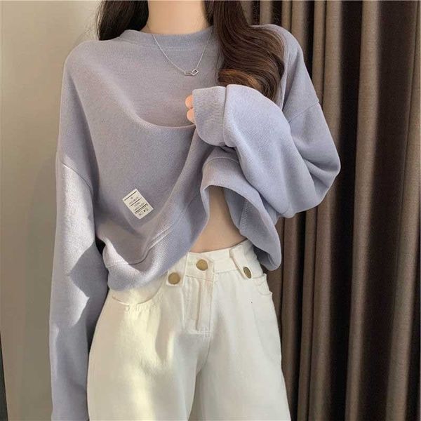 women hoodie short sweater loose korean style niche design all-match blouse 2021 spring and autumn new wn*, Black
women hoodie short sweater loose korean style niche design all-match blouse 2021 spring and autumn new wn*, Black