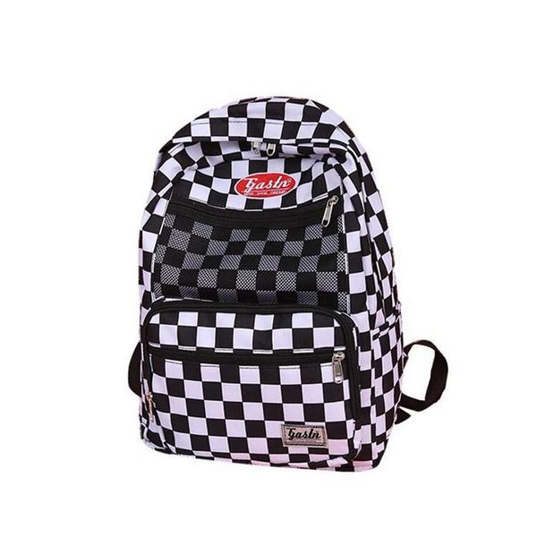 backpack port wind black and white plaid backpacks casual literature shoulder bag simple style student hand bags
backpack port wind black and white plaid backpacks casual literature shoulder bag simple style student hand bags