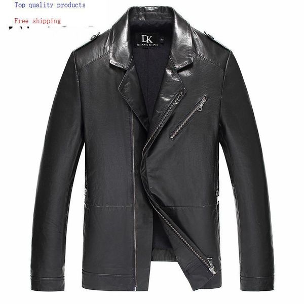 men's leather & faux genuine jacket men spring autumn goatskin coat motorcycle real jackets 81y602 yy257, Black
men's leather & faux genuine jacket men spring autumn goatskin coat motorcycle real jackets 81y602 yy257, Black