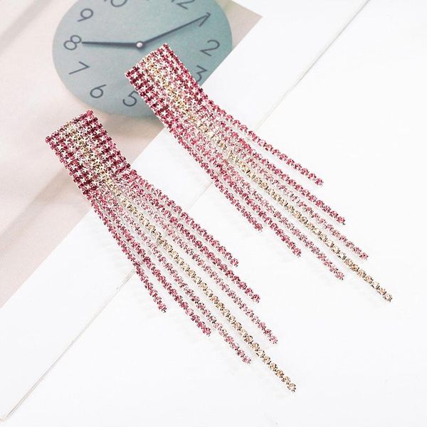 black full rhinestone vintage long tassel earrings bohemian dangle earring for women luxury jewelry wedding bridal accessories, Silver
black full rhinestone vintage long tassel earrings bohemian dangle earring for women luxury jewelry wedding bridal accessories, Silver