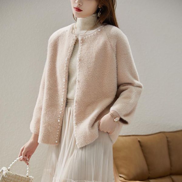 women's jackets winter fashion mao rongrong coats women loose long sleeve beaded pearl ladies 2021 korean, Black;brown
women's jackets winter fashion mao rongrong coats women loose long sleeve beaded pearl ladies 2021 korean, Black;brown