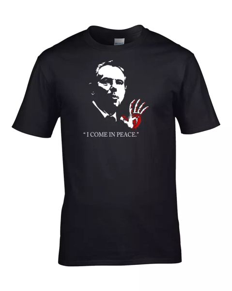 tony blair 'i come in peace' - satirical political funny men's t-shirt, White;black
tony blair 'i come in peace' - satirical political funny men's t-shirt, White;black