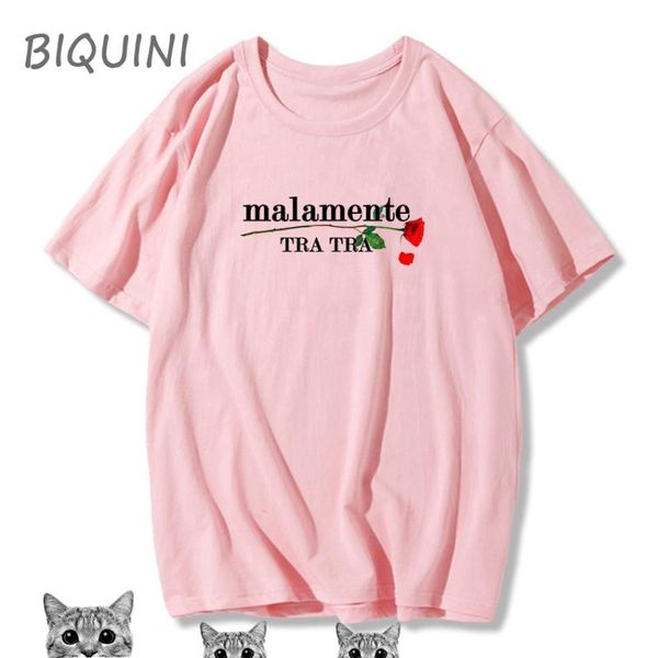 women's t-shirt malamente tra cotton o-neck 100%casual short sleeve harajuku streetwear t shirt plus size pink, White
women's t-shirt malamente tra cotton o-neck 100%casual short sleeve harajuku streetwear t shirt plus size pink, White