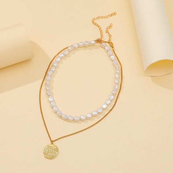 chains yaologe 316l stainless steel pendants for women 2 layer gold color coin necklaces pearl chain choker 2021 fashion party jewelry, Silver
chains yaologe 316l stainless steel pendants for women 2 layer gold color coin necklaces pearl chain choker 2021 fashion party jewelry, Silver