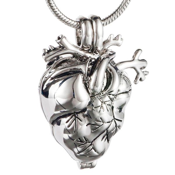 anatomical heart necklace cremation organ openable pendant box urn memorial family-i will keep you in my forever, Silver
anatomical heart necklace cremation organ openable pendant box urn memorial family-i will keep you in my forever, Silver