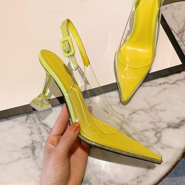 transparent pvc wrap toe high heels sandals yellow versatile pointed women pumps summer fashion style runway party dress shoes, Black
transparent pvc wrap toe high heels sandals yellow versatile pointed women pumps summer fashion style runway party dress shoes, Black