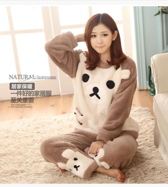 women's sleepwear flannel winter autumn pajamas long sleeve and thickened warm coral velvet biscuit bear lovely home suit icyl, Black;red
women's sleepwear flannel winter autumn pajamas long sleeve and thickened warm coral velvet biscuit bear lovely home suit icyl, Black;red