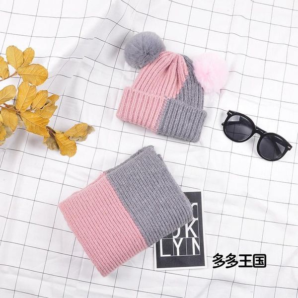 color matching double ball children's hat and scarf set wool warm caps & hats1, Yellow
color matching double ball children's hat and scarf set wool warm caps & hats1, Yellow