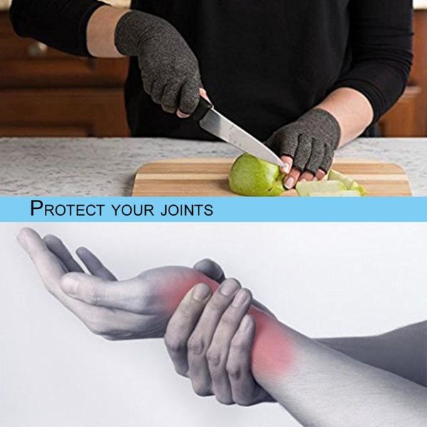 cycling gloves 1 pair men women therapy compression hand arthritis joint pain relief health care half-finger, Black
cycling gloves 1 pair men women therapy compression hand arthritis joint pain relief health care half-finger, Black