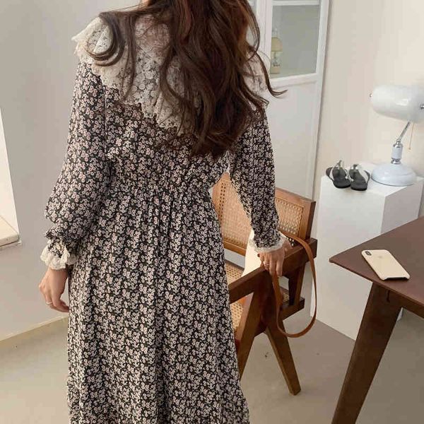 dress wet women's dresses lace seams floral sleeves soft french long sweet impression feminine fashions elegant, Black;gray
dress wet women's dresses lace seams floral sleeves soft french long sweet impression feminine fashions elegant, Black;gray