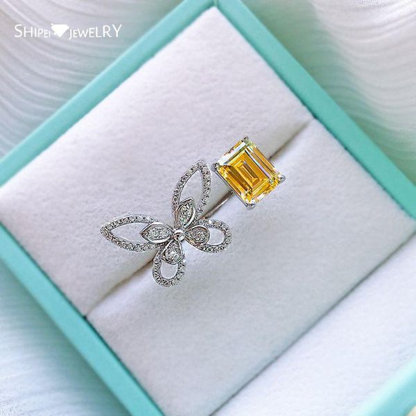 shipei fashion 100% 925 sterling silver butterfly emerald cut created moissanite gemstone wedding romantic rings fine jewelry cluster, Golden;silver
shipei fashion 100% 925 sterling silver butterfly emerald cut created moissanite gemstone wedding romantic rings fine jewelry cluster, Golden;silver