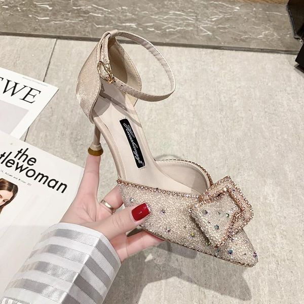 sandals women summer fashion women's 2021 bow rhinestone pointed thin heels buckle woman shoes, Black
sandals women summer fashion women's 2021 bow rhinestone pointed thin heels buckle woman shoes, Black