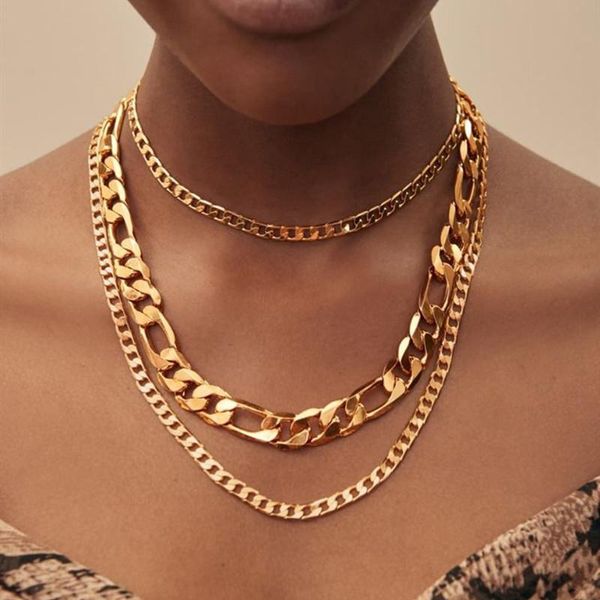Pcs/Set Heavy Metal Gold Color Multi-layer Necklace For Women Men Punk Hip Hop Party Clavicle Chain Jewelry Chokers, Golden;silver
Pcs/Set Heavy Metal Gold Color Multi-layer Necklace For Women Men Punk Hip Hop Party Clavicle Chain Jewelry Chokers, Golden;silver