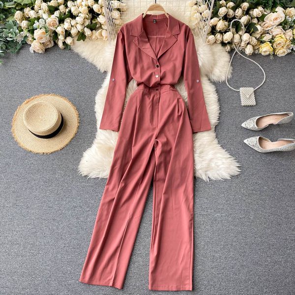 women's jumpsuits & rompers lady retro suit collar jumpsuit autumn fashion long sleeve solid color high waist slim work ol casual, Black;white
women's jumpsuits & rompers lady retro suit collar jumpsuit autumn fashion long sleeve solid color high waist slim work ol casual, Black;white