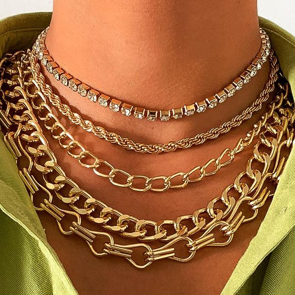 chains punk style hip-hop necklace hollow chain fashion claw personality rhinestone twist set neck jewelry, Silver
chains punk style hip-hop necklace hollow chain fashion claw personality rhinestone twist set neck jewelry, Silver