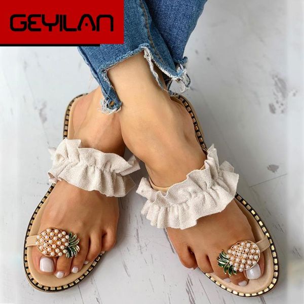 slippers women summer flat sandals 2021 pearl spilt toe slip on flip flops pineapple beach slides casual shoes house, Black
slippers women summer flat sandals 2021 pearl spilt toe slip on flip flops pineapple beach slides casual shoes house, Black