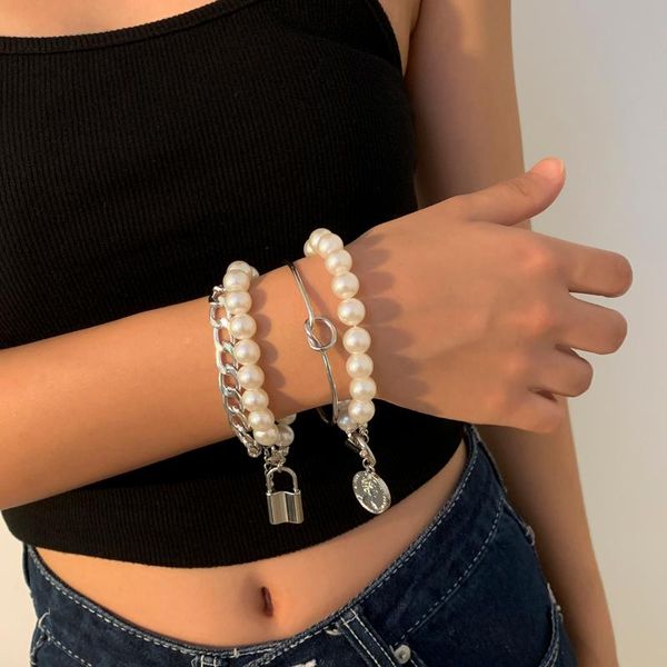 link chain punk pearl angel coin pendant bracelets bangles for women vintage lariat bead lock bracelet friends hand jewelry pulseras, Black
link chain punk pearl angel coin pendant bracelets bangles for women vintage lariat bead lock bracelet friends hand jewelry pulseras, Black