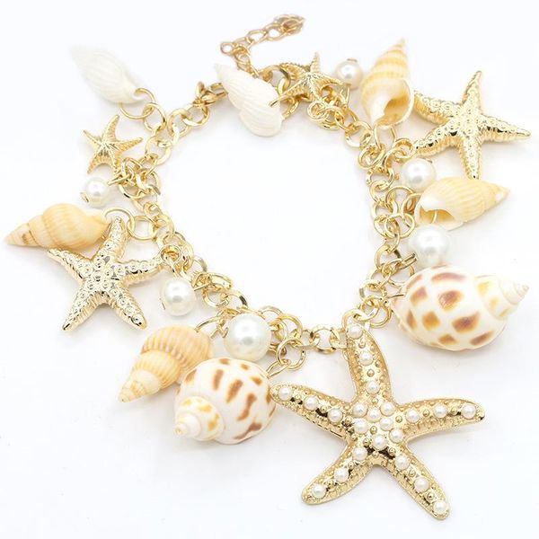 charm bracelets imitation pearls starfish for women natural conch shell hand chain gold color 2021 summer fashion beach jewelry, Golden;silver
charm bracelets imitation pearls starfish for women natural conch shell hand chain gold color 2021 summer fashion beach jewelry, Golden;silver