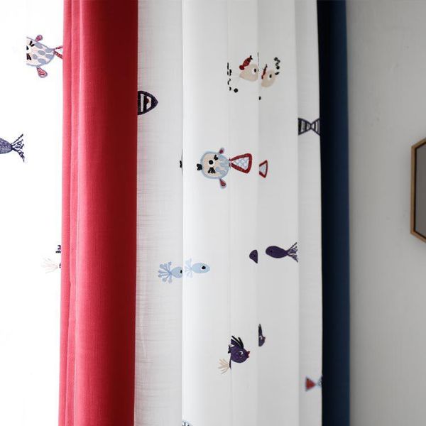 curtain & drapes imitation cotton and linen bamboo embroidery children's boys room cartoon fish blue red stitching blackout curtains
curtain & drapes imitation cotton and linen bamboo embroidery children's boys room cartoon fish blue red stitching blackout curtains