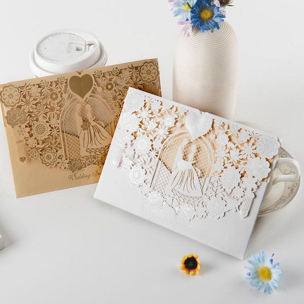 greeting cards 10/20/50pcs/lot gold white laser cut wedding bride groom invitations bridal shower
greeting cards 10/20/50pcs/lot gold white laser cut wedding bride groom invitations bridal shower