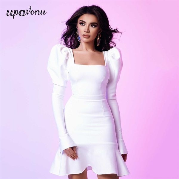 women's fishtail bandage dress black bubble long sleeve bodycon celebrity club party mini vestidos 210524, Black;gray
women's fishtail bandage dress black bubble long sleeve bodycon celebrity club party mini vestidos 210524, Black;gray
