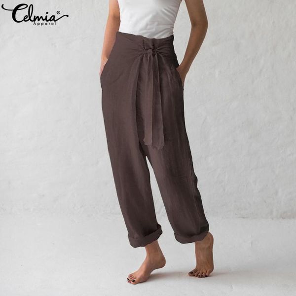 women's pants & capris celmia vintage women long trousers 2021 fashion casual high waist wide leg loose plus size harem palazzo pantalo, Black;white
women's pants & capris celmia vintage women long trousers 2021 fashion casual high waist wide leg loose plus size harem palazzo pantalo, Black;white