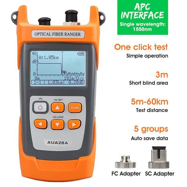 fiber optic equipment mini 60km otdr optical reflectometer built in vfl with fc sc touch apc upc aua28u
fiber optic equipment mini 60km otdr optical reflectometer built in vfl with fc sc touch apc upc aua28u