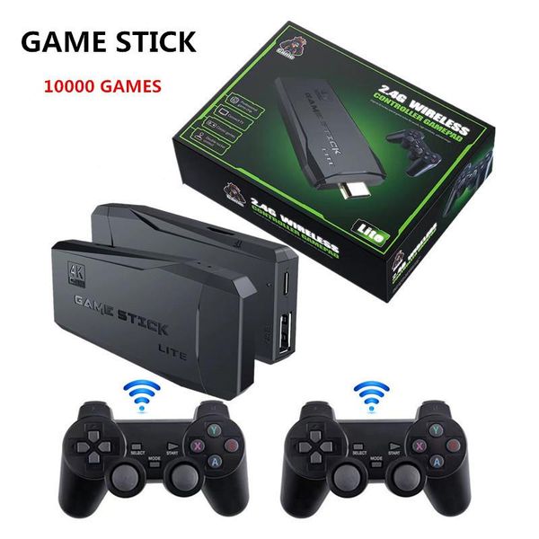 retro tv dual wireless controller for ps1/gba classic built in 10000 games portable players game