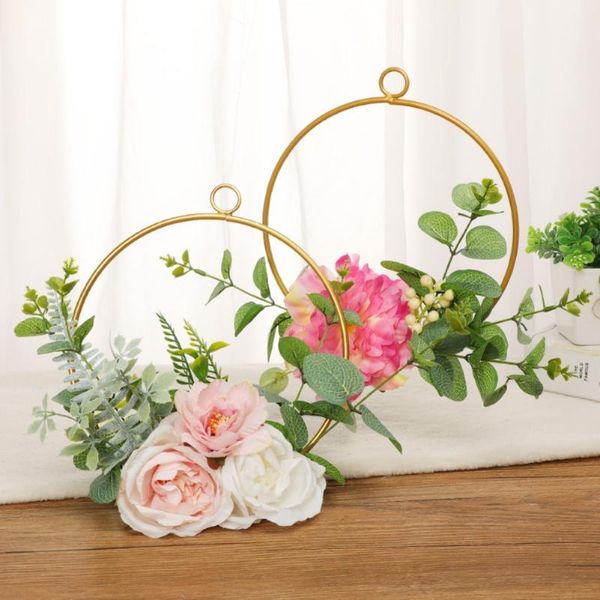 decorative flowers & wreaths silk rose artificial floral hoop wreath bouquet metal rack wall hanging ornament wedding party home decoration
decorative flowers & wreaths silk rose artificial floral hoop wreath bouquet metal rack wall hanging ornament wedding party home decoration