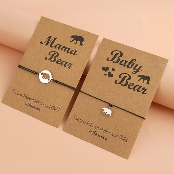mother bear card bracelet european and american creative stainless steel hollow woven parent-child charm bracelets, Golden;silver
mother bear card bracelet european and american creative stainless steel hollow woven parent-child charm bracelets, Golden;silver