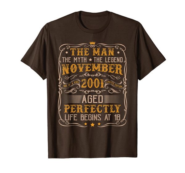 November 2001 Man Myth Legend Tee 18th Bday Gifts 18 Yrs Old T-Shirt, Mainly pictures
November 2001 Man Myth Legend Tee 18th Bday Gifts 18 Yrs Old T-Shirt, Mainly pictures