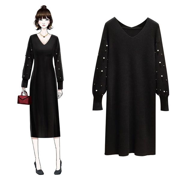 casual dresses autumn and winter temperament large size women's long-sleeved sweater jacket fat mm medium-long loose knee knitted botto, Black;gray
casual dresses autumn and winter temperament large size women's long-sleeved sweater jacket fat mm medium-long loose knee knitted botto, Black;gray
