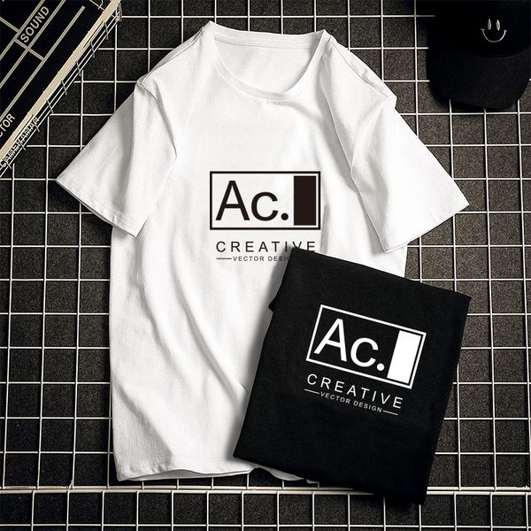 men's t-shirt summer trendy t shirt fashion letter printing women short-sleeved tees men pure cotton loose round neck shirts, White;black
men's t-shirt summer trendy t shirt fashion letter printing women short-sleeved tees men pure cotton loose round neck shirts, White;black