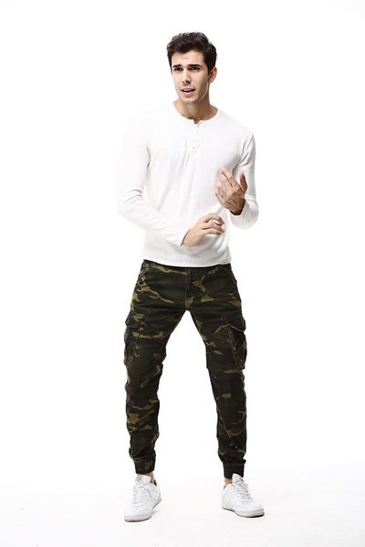 men's pants baldauren 2021 autumn small feet camouflage overalls casual fashion multi-pocket slim trousers, Black
men's pants baldauren 2021 autumn small feet camouflage overalls casual fashion multi-pocket slim trousers, Black