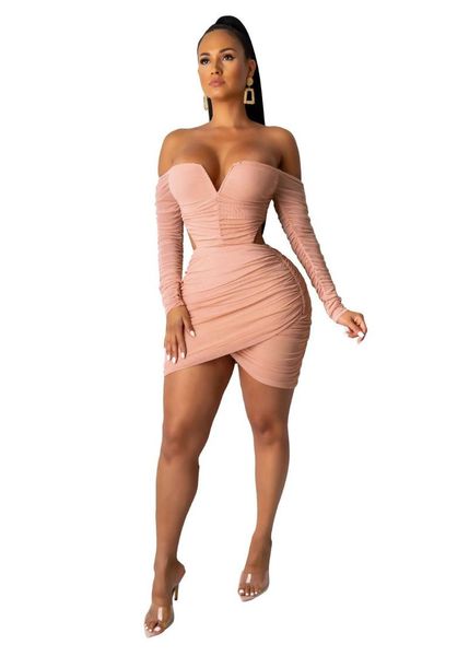 casual dresses off shoulder sheer mesh dress women 2021 spring elegan irregular wrap mini ruched ladies bodycon clubwear party, Black;gray
casual dresses off shoulder sheer mesh dress women 2021 spring elegan irregular wrap mini ruched ladies bodycon clubwear party, Black;gray