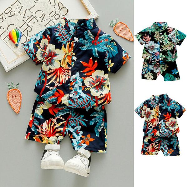 clothing sets toddler boys summer floral printed t-shirt +shorts pants kids gentle outfits beach wear boy clothes 1 2 3 4 5y, White
clothing sets toddler boys summer floral printed t-shirt +shorts pants kids gentle outfits beach wear boy clothes 1 2 3 4 5y, White