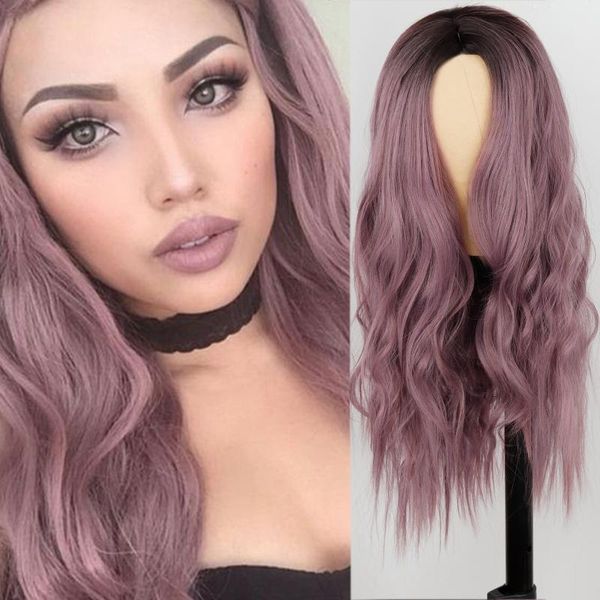 synthetic wigs long wavy womens wig natural part side hair ombre heat resistant platinum/pink/black for women coser
synthetic wigs long wavy womens wig natural part side hair ombre heat resistant platinum/pink/black for women coser