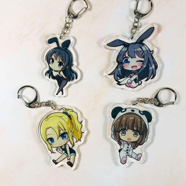 keychains 1pc seishun buta yarou wa sakurajima mai kigurumi azisagawa sakuta acrylic key chain keyrings, Silver
keychains 1pc seishun buta yarou wa sakurajima mai kigurumi azisagawa sakuta acrylic key chain keyrings, Silver